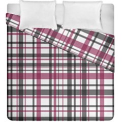 Plaid Pattern Duvet Cover Double Side (king Size)