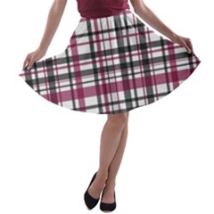 Plaid Pattern A-line Skater Skirt by Valentinaart