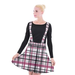 Plaid Pattern Suspender Skater Skirt