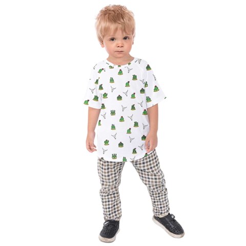 Cactus Pattern Kids  Raglan Tee by Valentinaart