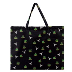 Cactus Pattern Zipper Large Tote Bag by Valentinaart