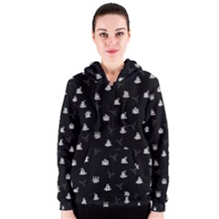 Cactus Pattern Women s Zipper Hoodie by Valentinaart