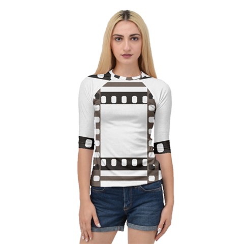 Frame Decorative Movie Cinema Quarter Sleeve Tee by Nexatart