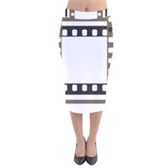 Frame Decorative Movie Cinema Velvet Midi Pencil Skirt by Nexatart