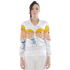 Angel Baby Bottle Cute Sweet Wind Breaker (women) by Nexatart