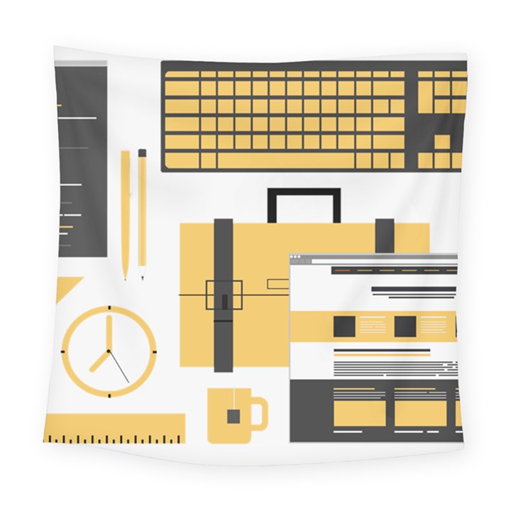 Web Design Mockup Web Developer Square Tapestry (Large)