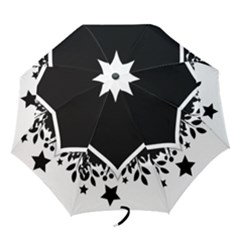 Silhouette Heart Black Design Folding Umbrellas by Nexatart