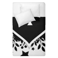 Silhouette Heart Black Design Duvet Cover Double Side (single Size) by Nexatart