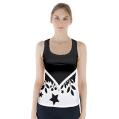 Silhouette Heart Black Design Racer Back Sports Top by Nexatart