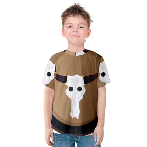 Logo The Cow Animals Kids  Cotton Tee by Nexatart