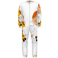 Pet Giraffe Angel Cute Boy Onepiece Jumpsuit (men)  by Nexatart