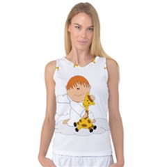 Pet Giraffe Angel Cute Boy Women s Basketball Tank Top by Nexatart