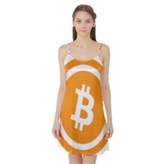 Bitcoin Cryptocurrency Currency Satin Night Slip by Nexatart