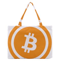 Bitcoin Cryptocurrency Currency Medium Zipper Tote Bag by Nexatart