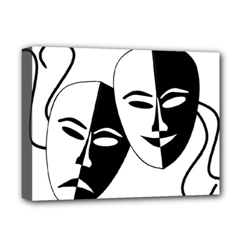 Theatermasken Masks Theater Happy Deluxe Canvas 16  X 12   by Nexatart