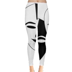 Theatermasken Masks Theater Happy Leggings  by Nexatart