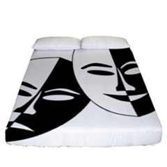 Theatermasken Masks Theater Happy Fitted Sheet (california King Size) by Nexatart