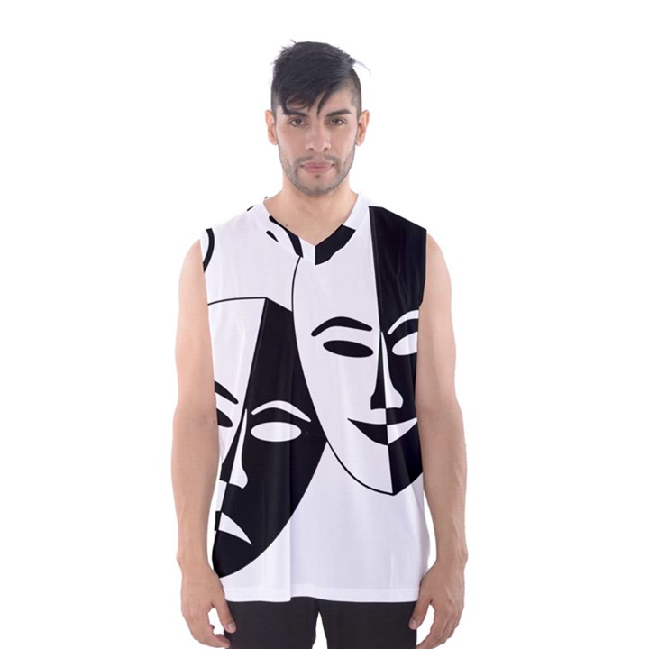 Theatermasken Masks Theater Happy Men s Basketball Tank Top