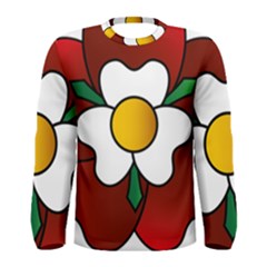 Flower Rose Glass Church Window Men s Long Sleeve Tee by Nexatart