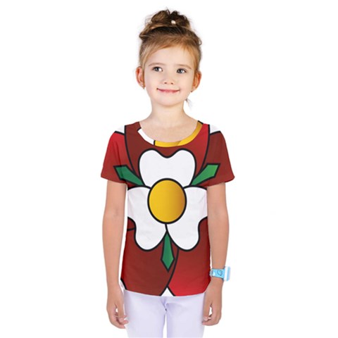 Flower Rose Glass Church Window Kids  One Piece Tee by Nexatart