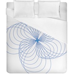 Blue Spirograph Pattern Drawing Design Duvet Cover (california King Size) by Nexatart