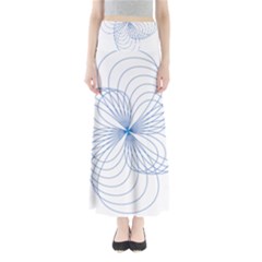 Blue Spirograph Pattern Drawing Design Maxi Skirts by Nexatart