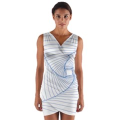 Spirograph Pattern Drawing Design Wrap Front Bodycon Dress by Nexatart