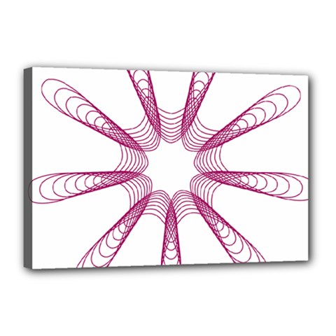 Spirograph Pattern Circle Design Canvas 18  X 12  by Nexatart