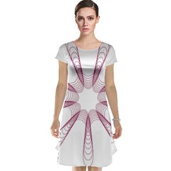 Spirograph Pattern Circle Design Cap Sleeve Nightdress by Nexatart