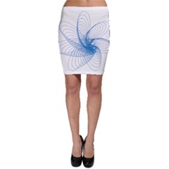 Spirograph Pattern Drawing Design Blue Bodycon Skirt by Nexatart