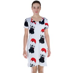 Pattern Sheep Parachute Children Short Sleeve Nightdress by Nexatart