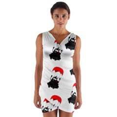 Pattern Sheep Parachute Children Wrap Front Bodycon Dress by Nexatart