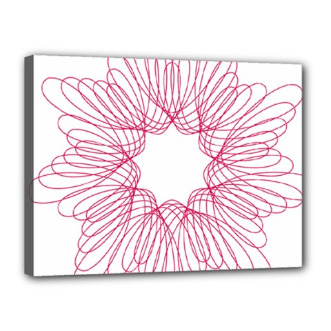 Spirograph Pattern Drawing Design Canvas 16  X 12  by Nexatart