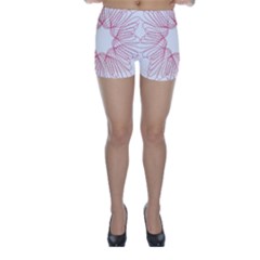 Spirograph Pattern Drawing Design Skinny Shorts by Nexatart