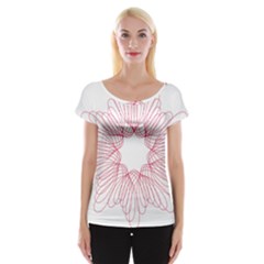 Spirograph Pattern Drawing Design Women s Cap Sleeve Top by Nexatart