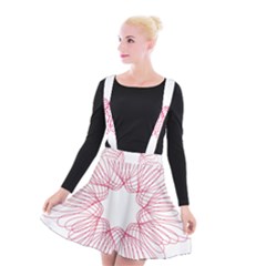 Spirograph Pattern Drawing Design Suspender Skater Skirt