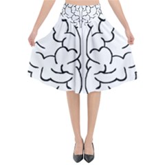 Brain Mind Gray Matter Thought Flared Midi Skirt by Nexatart