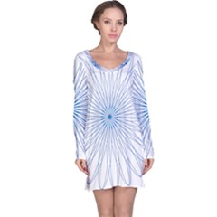 Spirograph Pattern Circle Design Long Sleeve Nightdress by Nexatart