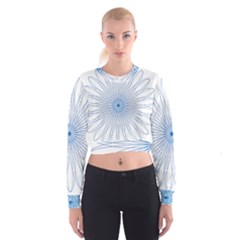 Spirograph Pattern Circle Design Cropped Sweatshirt by Nexatart