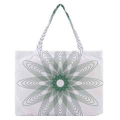 Spirograph Pattern Circle Design Medium Zipper Tote Bag by Nexatart