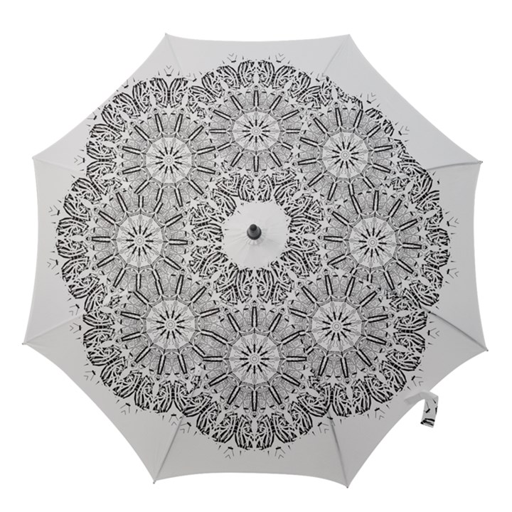 Art Coloring Flower Page Book Hook Handle Umbrellas (Large)