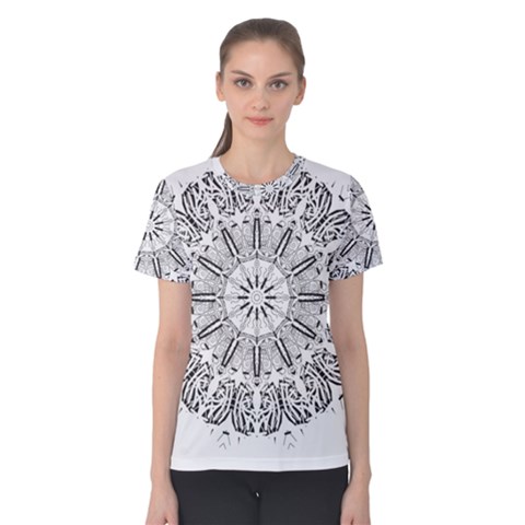 Art Coloring Flower Page Book Women s Cotton Tee by Nexatart