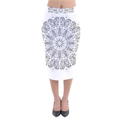 Art Coloring Flower Page Book Velvet Midi Pencil Skirt by Nexatart