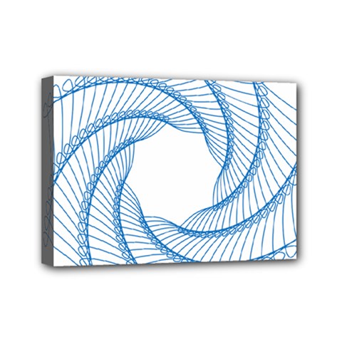 Spirograph Spiral Pattern Geometric Mini Canvas 7  X 5  by Nexatart