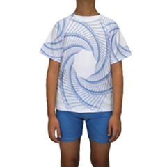 Spirograph Spiral Pattern Geometric Kids  Short Sleeve Swimwear by Nexatart