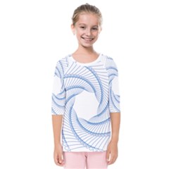 Spirograph Spiral Pattern Geometric Kids  Quarter Sleeve Raglan Tee