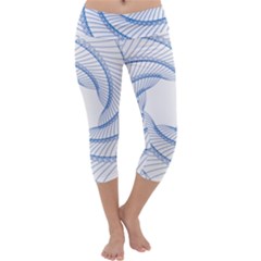 Spirograph Spiral Pattern Geometric Capri Yoga Leggings by Nexatart