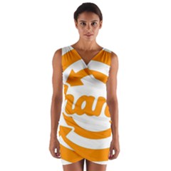 Think Switch Arrows Rethinking Wrap Front Bodycon Dress by Nexatart