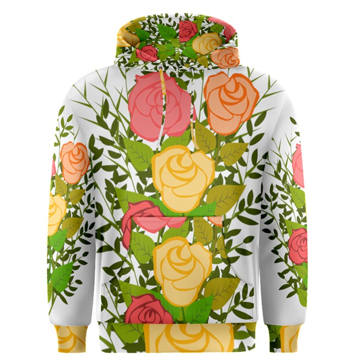 Roses Flowers Floral Flowery Men s Pullover Hoodie