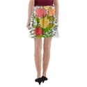 Roses Flowers Floral Flowery A-Line Pocket Skirt View2